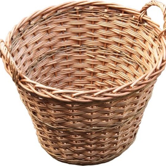 buff willow tall log basket 266 p